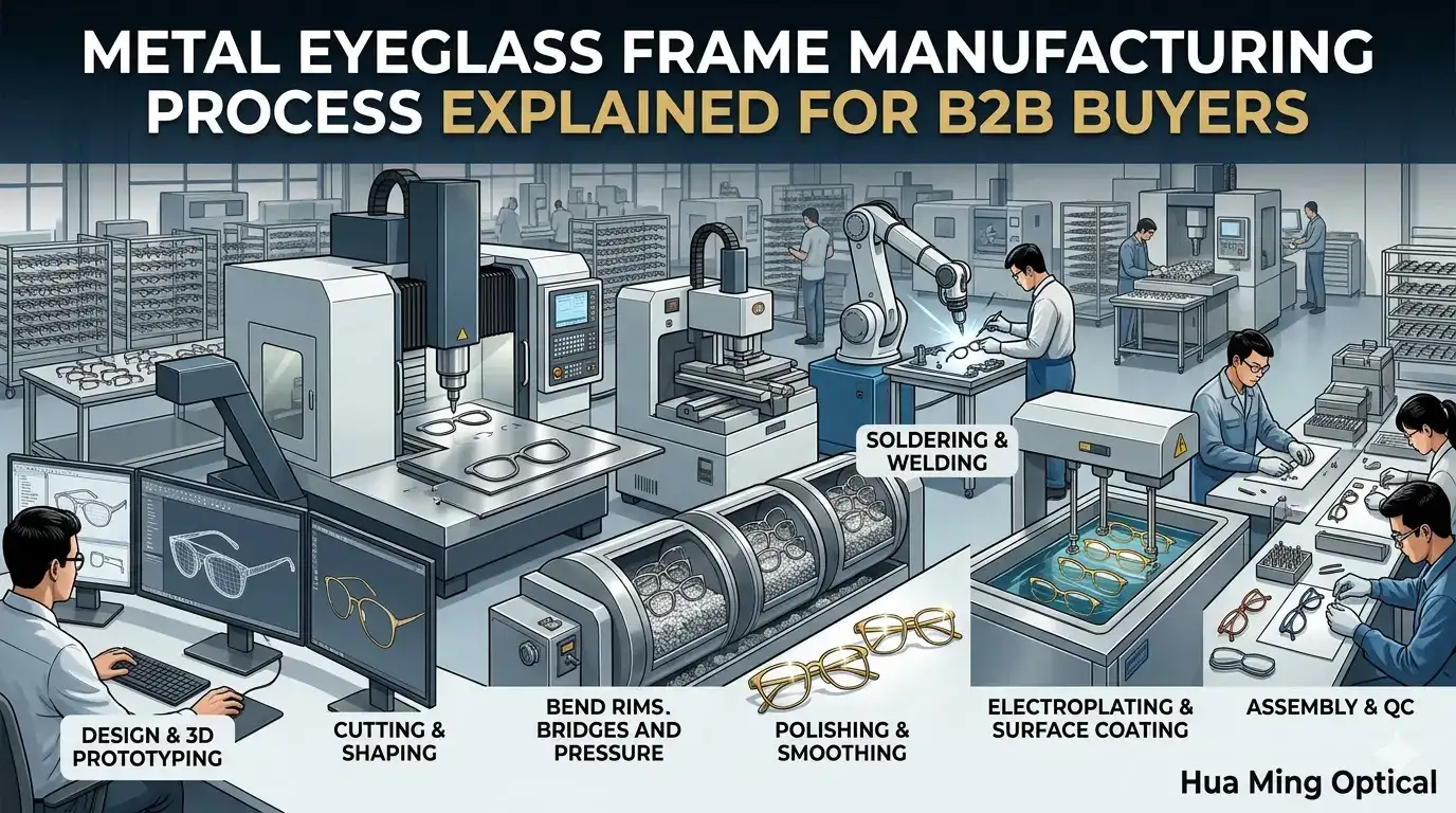 Metal Eyeglass Frame Manufacturing Process Explained for B2B Buyers