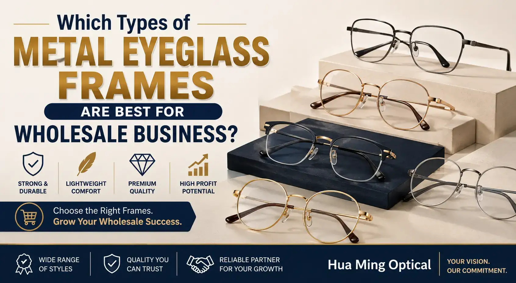Which Types of Metal Eyeglass Frames Are Best for Wholesale Business?