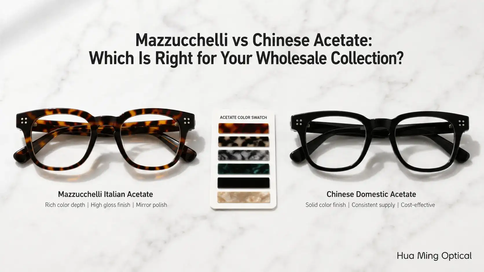 Mazzucchelli vs Chinese Acetate: Which Is Right for Your Wholesale Collection?